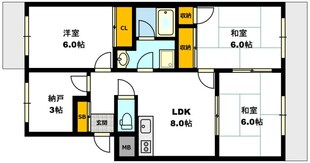 グリーン栄松園庚午中の物件間取画像